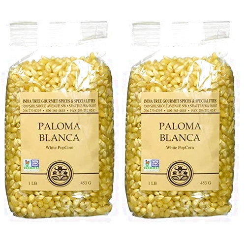 India Tree, Popping Corn Paloma Blanca, 1 LB (Pack of 2)