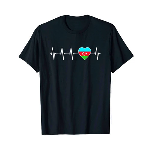 Proud Azerbaijani - Azerbaijan Pride Azerbaijani Heartbeat I Love Azerbaijan Flag Country Gift T-Shirt
