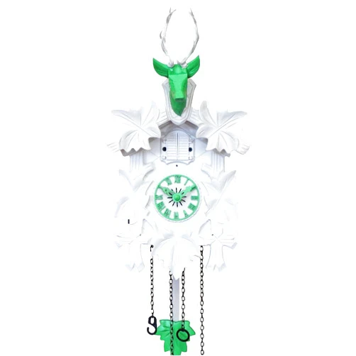 Engstler Quartz Cuckoo Clock 5 Leaves, Head of a Deer