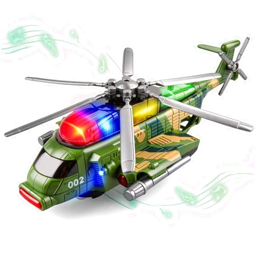 Victob Helicopter Military Toy - Airplane with Lights and Music, Bump and Go Airplane Toys for Toddlers Boys Girls 3 4 5 6 7 8 Years Old, Easter Birthday Gift Toy for Kids