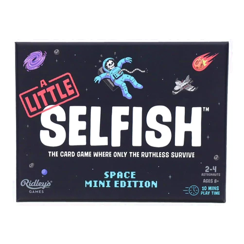 Ridley's Games A Little Selfish: Space Mini Edition - Strategy Games - Group Party Game - Travel Sized and Perfect for trips - Reach the ship before anyone else - Ages 8+ | 20 Minute Gameplay