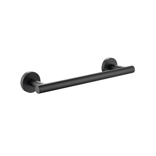 TASTOS 12 Inch Black Single Towel Bar Rack, SUS 304 Stainless Steel Round Bathroom Towel Bar Heavy Duty Towel Holder Kitchen Towel Rod, Wall Mount with Screws Towel Bar Rod Matte Black Finish