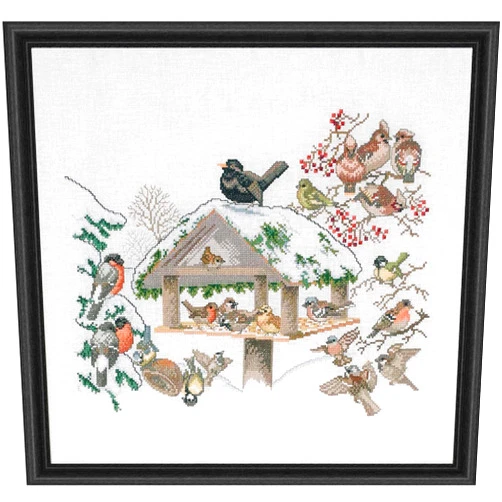 Eva Rosenstand Bird Table I Counted Cross-Stitch Kit
