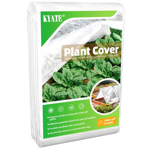 KYATE Plant Covers Freeze Protection 10 ft x 30 ft 1.0 oz/yd² Floating Row Cover Frost Cloth Reusable Blankets for Outdoor Plants, Winter Garden Fabric for Cold Weather Snow Sun Pest Vegetables
