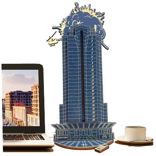 OYSPZNN Christmas Advent Calendar, Desktop Wooden Decorations, Deadly Advent Calendar, Hans Gruber Dropped Nakatomi Plaza, Christmas Countdown Calendar (blue Large)