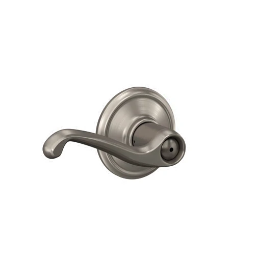 Schlage F40 FLA 619 Flair Door Lever, Bed & Bath Privacy Lock, Satin Nickel