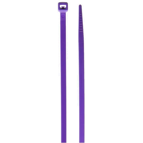 Morris 20619 Nylon Cable Tie with 50-Pound Tensile Strength, 8-Inch Length, Purple, 100-Pack