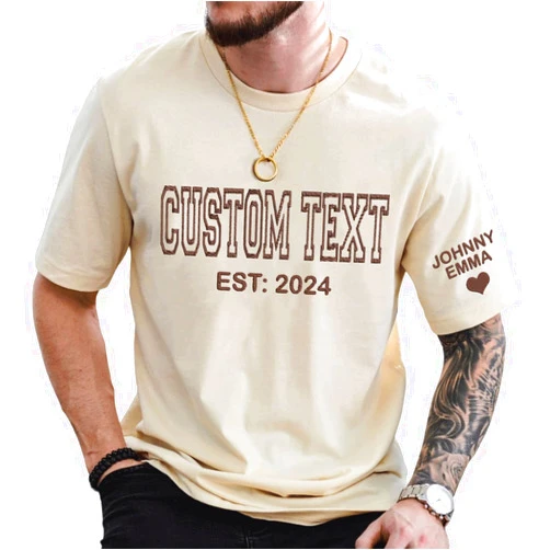 Love Signal Custom Embroidered Dad Shirts - Personalized Grandpa Gift for Men, Papa Shirts with Kid's Name, Father Day Shirt