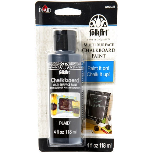 FolkArt Plaid Folk art Chalkboard Paint 4oz Black Carded, 4 ounce