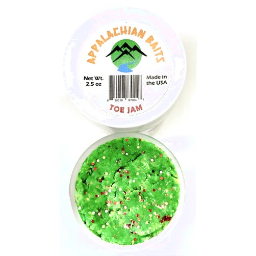 Appalachian Baits Toe Jam, Soft Sinking Dough Bait, Scented, (Trout, Steelhead, Panfish), 2.5 oz