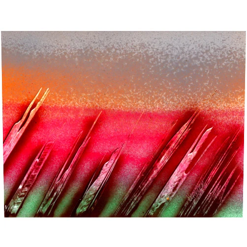 Handmade Painting of Multicolored Speckled Abstracted Landscape by artist Jason Girard