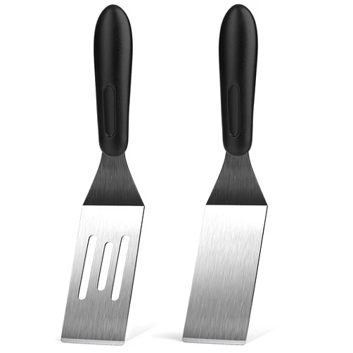 Volikos Small Spatula 2 Pieces, Mini Serving Spatula for Kitchen Use, Metal Spatula for Serving and Turning, Ideal for Pancakes, Brownies, Desserts, Cookie, Eggs or Small Pan