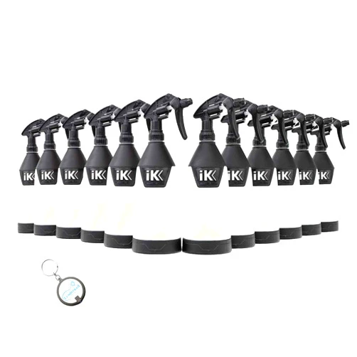 Lumintrail IK Sprayers Multi Trigger 1 (Multi TR 1) Sprayer 12 Pack Bundle with Keychain - Spray Detailer for Vehicle Detailing, Cleaning, and Maintenance