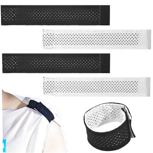 DIVSEA 4 Pieces Sleeve Holders for Sports, Shirt Sleeve Ties for Shirts with Hook and Loop Fasteners, Perfect Sleeve Holders for Sports Accessory for Boys Girls