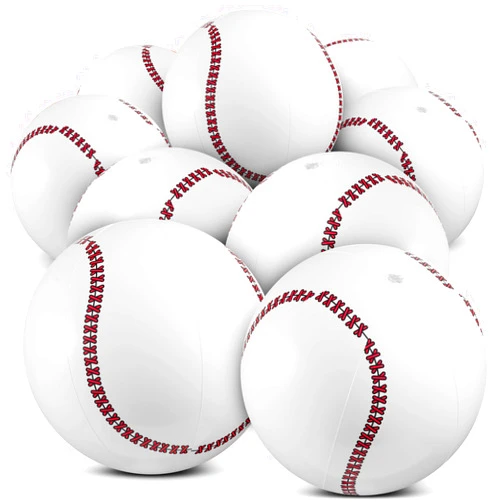 Bedwina Inflatable Baseball (Pack of 12) 16-inch, Baseball Beach Balls for Themed Party Decorations & Birthday Decor - Pool Ball Toys Party Favors & Goodie Bags Favors for Kids, Boys and Girls