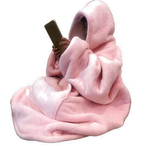 C hello cloud Oversized Hoodie Blanket, Wearable Blanket sweatshirt, Ultra Soft Sherpa Fleece Comfy Snuggle Hoodie