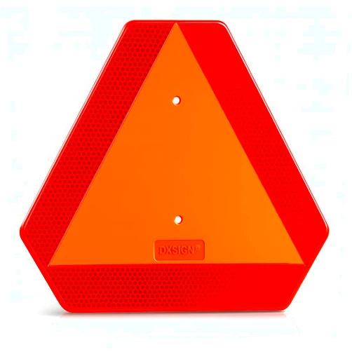 DXSIGN Slow Moving Vehicle Sign, Plastic DOT Slow Moving Vehicle Triangle Signs, SMV Sign 14