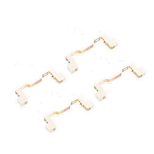 PATIKIL 118mm R7S Socket, 4 Pack Ceramic Lamp Holder Halogen Socket Bulb Base Converter Connector Double Ended with Cable Wire, Multicolor White