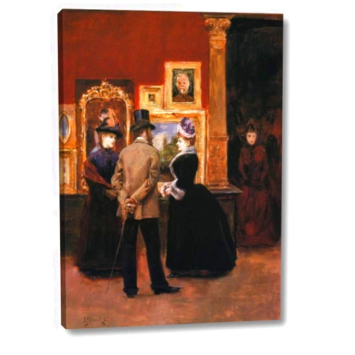 Canvas Art USA Ladies with a Gentleman in a Top Hat by Julius Leblanc Stewart - 12