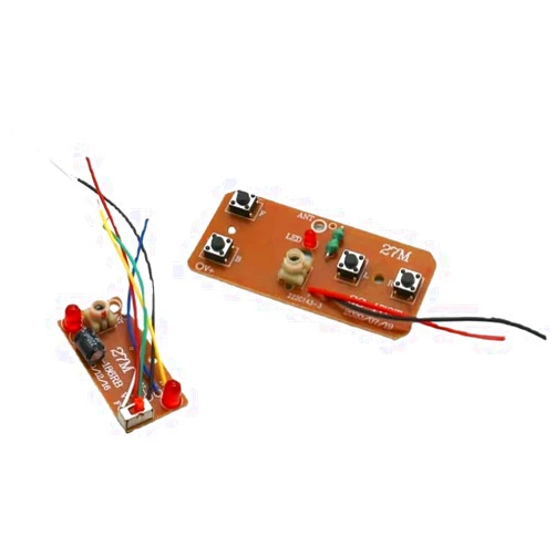 Tustao 2Pcs 27mhz Four-Way Remote Control Board Two-Way RC Transmitter and Receiver Toy Car Robot Model Accessories for DIY Toys Projects,Remote Control car,Hobby RC Cars (Four-Way Remote Control Remote