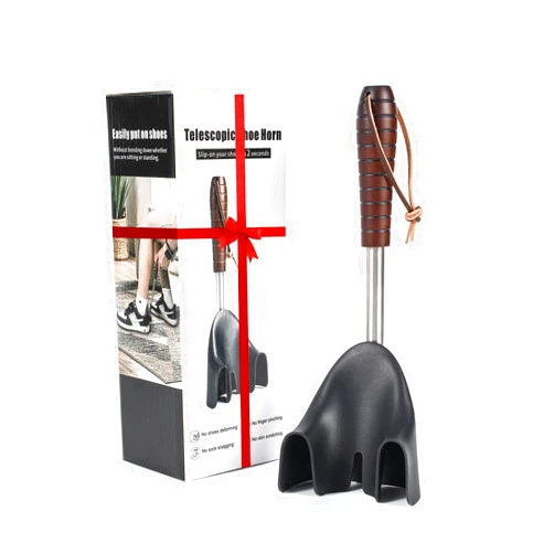 REVEX Long Handle Shoe Horn,10''-31'' Telescopic Shoe Horn Long Handle for Seniors Men Women,Shoe Horn with Heel Protection.