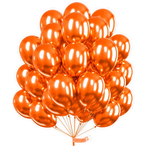 PartyWoo Metallic Orange Balloons, 50 pcs Metallic Copper Balloons, 12 Inch Fall Balloons, Metallic Rose Gold Balloons for Balloon Garland, Copper Balloons for Birthday Party Decorations, Orange-G115