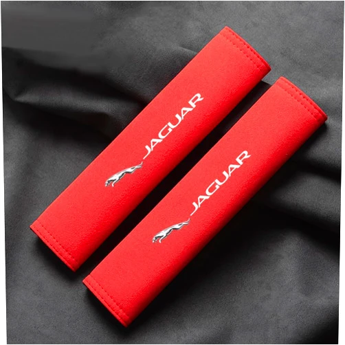 SUHFFF Seat Belt Shoulder pad Car Seat Belt Pads for Jaguar Concept/E-Pace/F-Pace/F-Type/I-Pace/XK, Seatbelt Protector Cover Pads Car Accessories,E