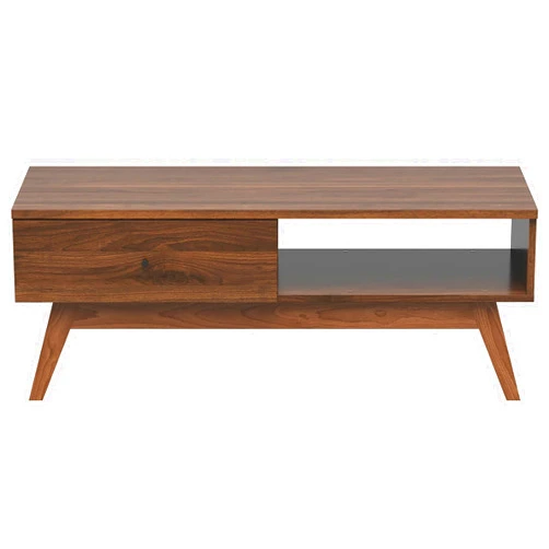 LifeStyle Solutions Warner Coffee Table Modern Mid Century Cocktail Table Living Room Furniture Wood Table Bedroom Table, Walnut Brown