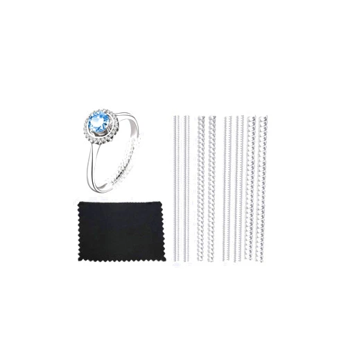 Anaporium Ring Sizer Adjuster Guard Fitter Spiral Ring Noodle Fits Any Ring Adjustable Free Polishing Cloth 8 pcs
