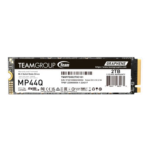 TEAMGROUP MP44Q 2TB SLC Cache Gen 4x4 M.2 2280 PCIe 4.0 w/NVMe Laptop & Desktop & NUC & NAS SSD Read/Write Speed up to 7400/6500MB/s TM8FFD002T0C101