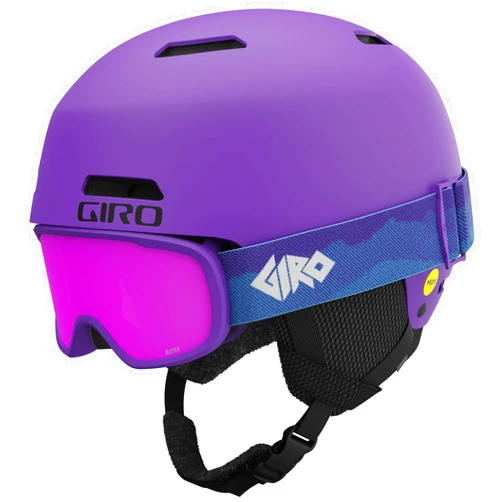 Giro Crue MIPS Kids Snow Helmet Goggle Combo Matte Purple Small