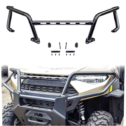 SAUTVS Ranger XP 1000 Front Bumper, Front Brush Guard Bumper Protector for 2018-2024 Polaris Ranger XP 1000 / Crew XP 1000 / Ranger 1000 / Ranger 1000 XP Accessories (Replace #2882531)