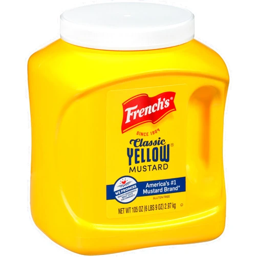 French's Classic Yellow Mustard, 105 oz - One 105 Ounce Bulk Container of Tangy and Creamy Yellow Mustard Perfect for Professional Use or for Refillable Containers at Home