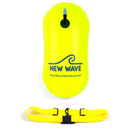 New Wave Swim Buoy New Wave Swim Bubble for Open Water Swimmers and Triathletes - Be Bright, Be Seen & Be Safer with New Wave While Swimming Outdoors with This Safety Swim Buoy Tow Float