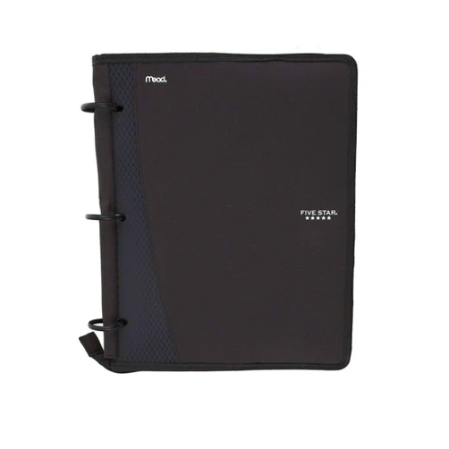 Five Star Flex Hybrid NoteBinder, 1 Inch Ring Binder, Notebook and Binder All-in-One, Black (73412)