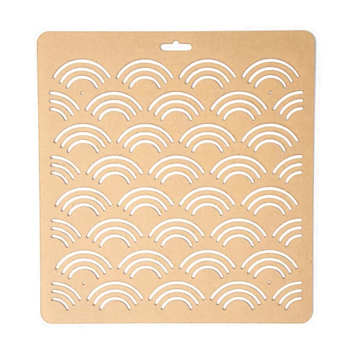 THEALESE Sashiko Stencils by Acrylic | Wave - Sashiko Embroidery Pattern - Quilting Stencils | Wave
