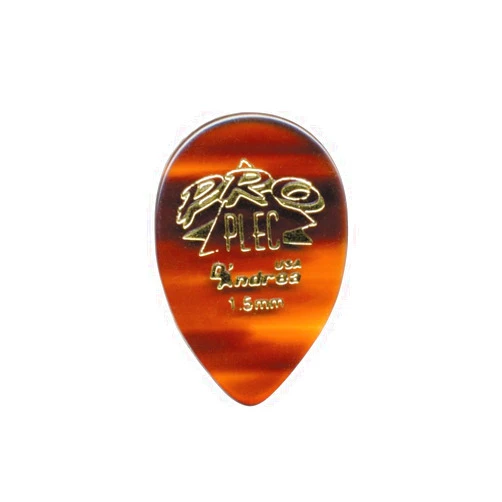D'Andrea PRO-358 Pro Plec 1.5mm Guitar Pick with Shell Finish (12 Piece, Pointed Teardrop)
