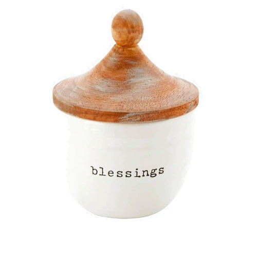 Mud Pie Blessings JAR, White