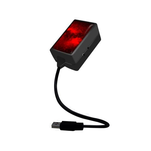 Ihreesy Car Roof Star Projector Night Light,360 Degree Rotation LED Atmosphere Lights Sound Activated USB Night Light Decorations Flexible Mini LED Lamp for Car Ceiling,Red