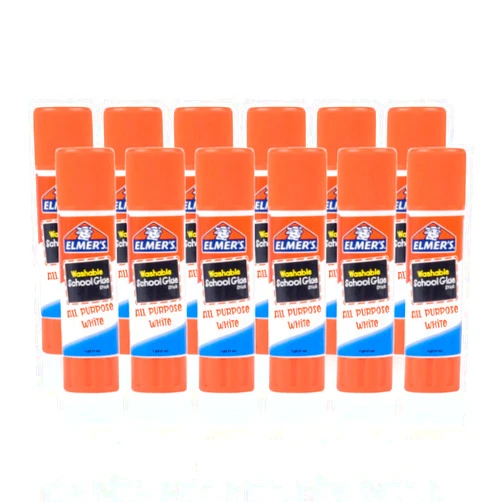 The Mega Deals Elmers Glue Sticks, 0.21 Ounce - Glue Sticks Bulk 12 Count, White Glue Stick