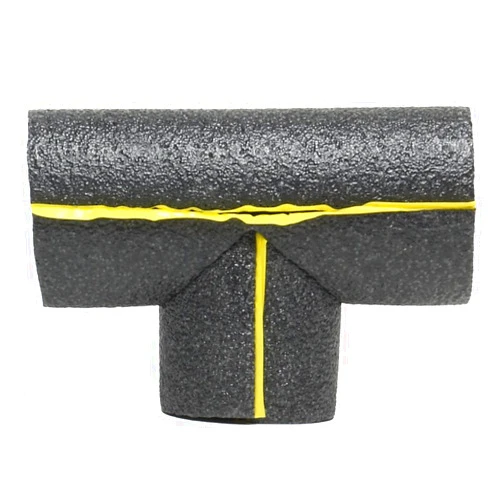 Frost King TEE1H 1in Pipe Tube Tee Connector, Black