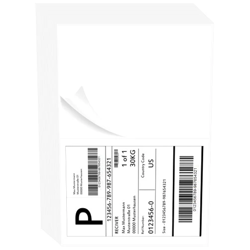 InpourPack 1000 Half Sheet Self Adhesive Shipping Labels, 8.5