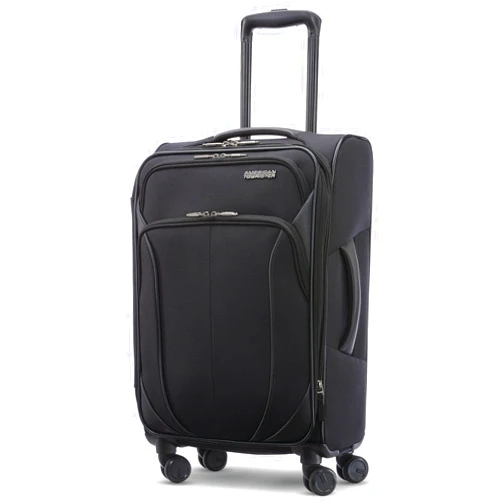 American Tourister 4 KIX 2.0 Expandable Softside Luggage with Spinner Wheels, 20 SPINNER, BLACK