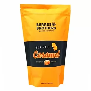 Berres Brothers Coffee Roasters Berres Brothers Sea Salt Caramel Ground Coffee,10 Ounce Bag, Caramel Drizzle with a Pinch of Salt, Medium Roast, Gourmet Coffee, Caffeinated Flavored Coffee, Roasted Ground Coffee, 10 oz