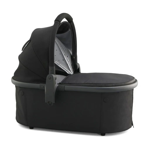 Mockingbird Bassinet - Compatible Single and Single-to-Double Strollers - Newborn Lie-Flat and Overnight Sleep Solution - Mattress, Sheet Included - Black