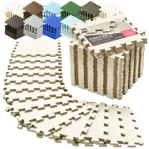 bemaxx Gym Mats Set - 18 pcs EVA Interlocking Foam Floor Tiles (12.6