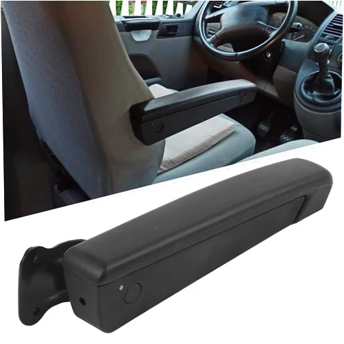 Qiilu Rv Series Car for Seat Armrest Adjustable 0?120° for Black Right Hand Arm Rest Universal Replacement for IVECO Motorhome Trim