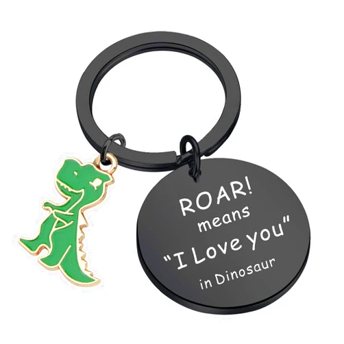 TGBJE Dinosaur Gift T-Rex Gift ROAR Means I Love You In Dinosaur Keychain Couple Gift Dinosaur Lover Gift