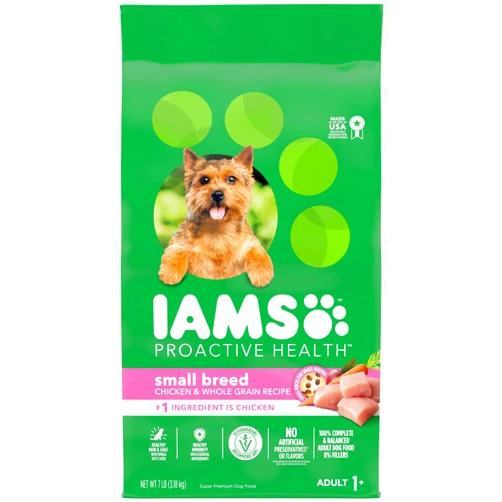 Iams Dry Dog Food IAMS Small & Toy Breed Adult Dry Dog Food for Small Dogs with Real Chicken, 7 lb. Bag