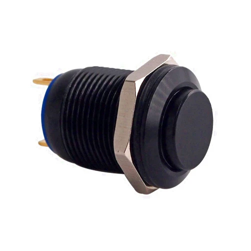 Soikoi Momentary Push Button Switch, URTONE UR125, 1NO SPST DC/AC 36V 2A Aluminum Alloy Metal Shell Suitable for 12mm 1/2